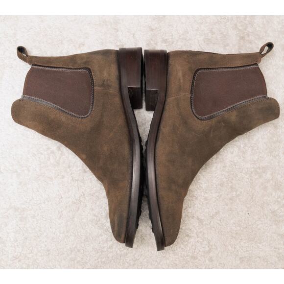 Thursday Boot Company Duchess Dark Olive Suede Chelsea Boots Womens Size 7 - Picture 3 of 16